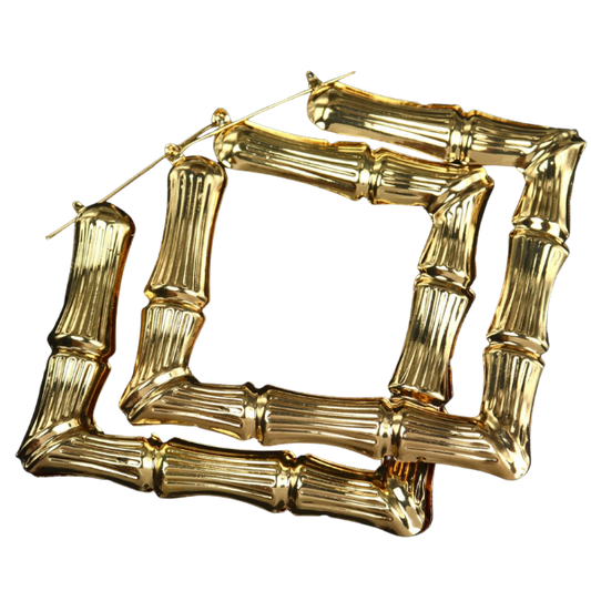 Square Gold Earrings