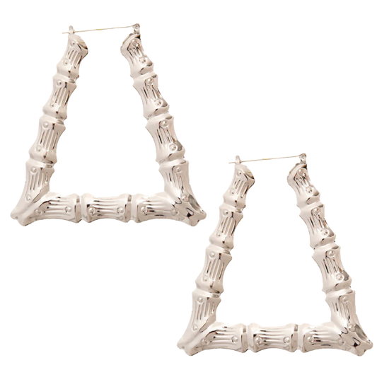 Silver Triangle Earrings
